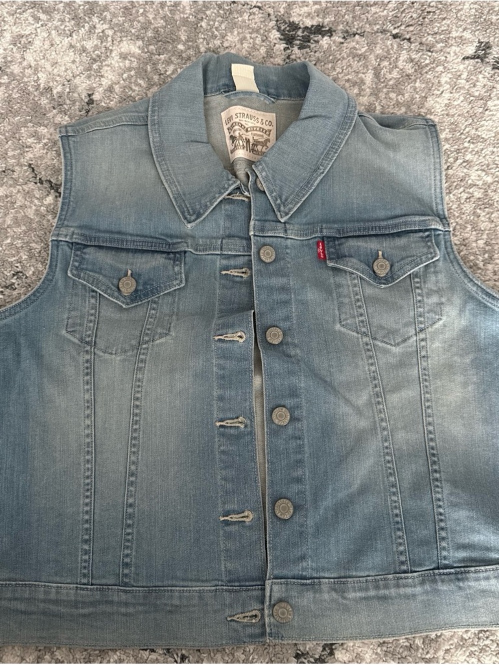 Levi's Light Blue Denim Sleeveless Vest